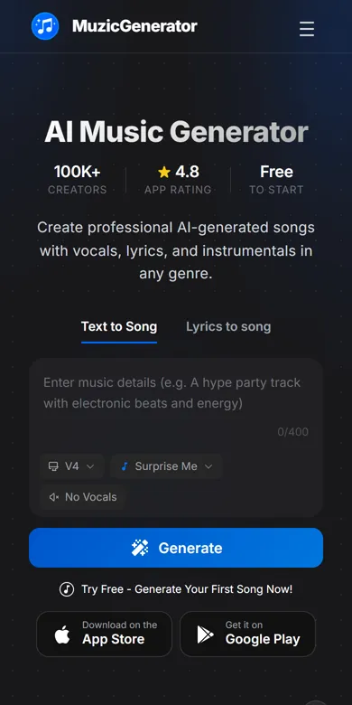 MuzicGenerator, a mobile app built by d99labs